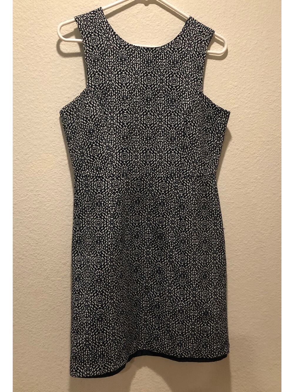 ONLY Blue White Geometric Sleeveless Sheath Mini Dress Size 38